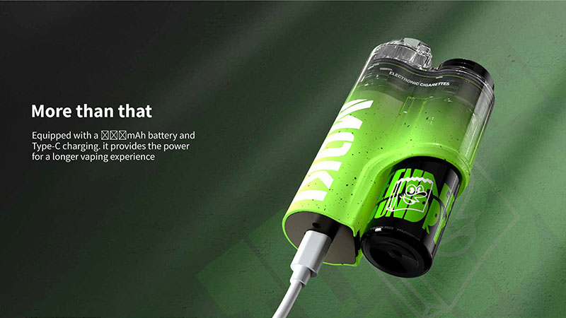 Bateria de grande capacidade MK M61 cool mint vape bar