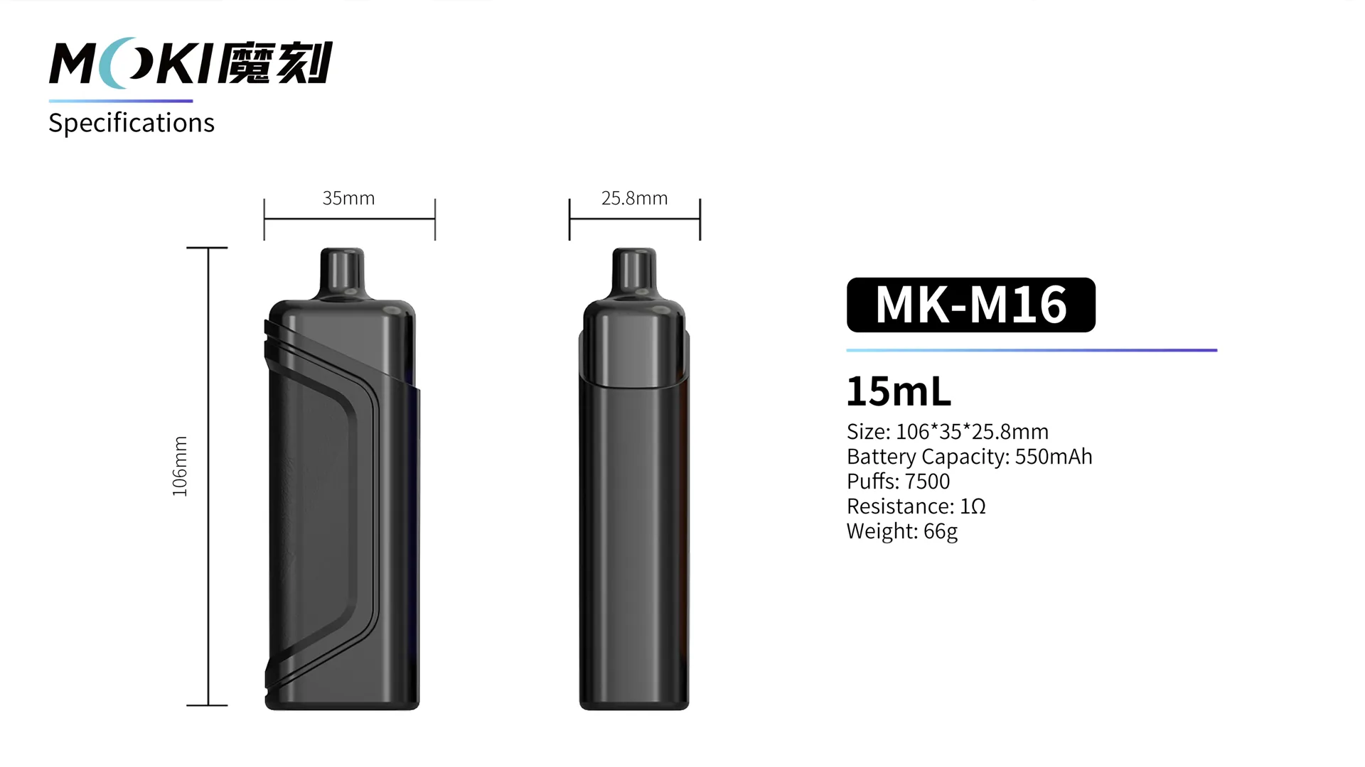M16 Puff Bar Bebas Nikotin