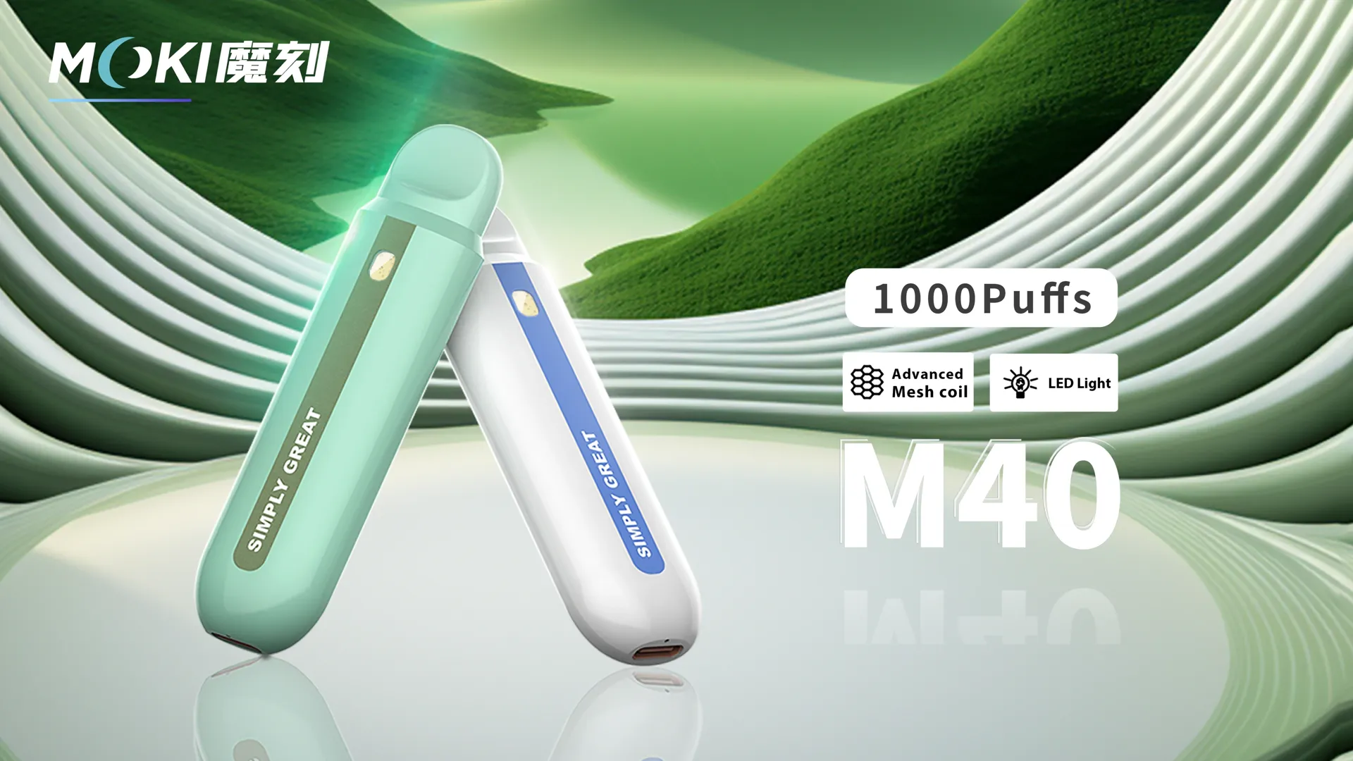 MOKI MK40 Kit Vape Pod Terbuka Garam Nikotin Nikotin