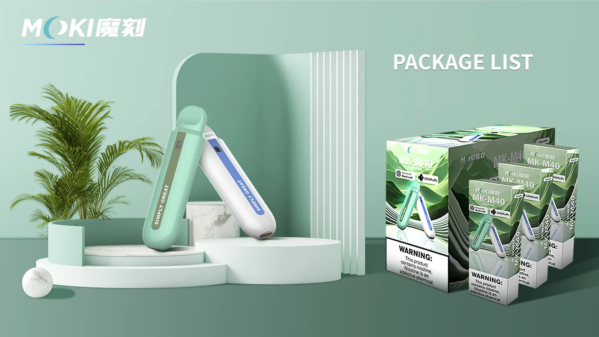 MOKI MK40 Kit Vape Pod Terbuka Garam Nikotin Nikotin